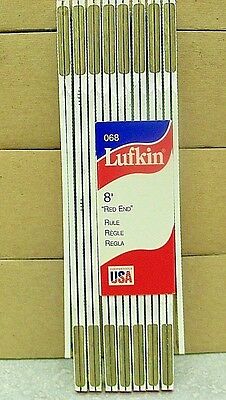 Lufkin No. 068 8' Red End Wood Rule Folding Wood Rule  NOS New 45088  * USA
