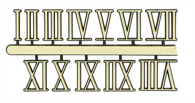 Roman Gold Clock Numerals -numbers 1-12 - Stick On - Choose 7 Sizes!