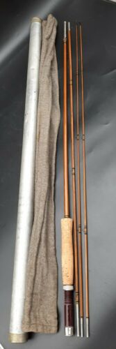 Vintage Union Hardware Co Split Bamboo Fly Fishing Rod ~Tube & Sleeve 4 pcs Nice