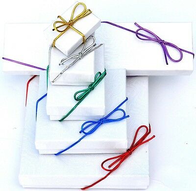 50pc Metallic Stretch Loops Gift Wrapping Elastic Cord W/ Bow ~color & 6" To 22"