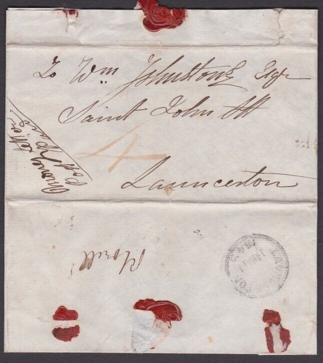Tasmania 1849 Folded Entire Money Letter Port Sorell To Launceston..........z362