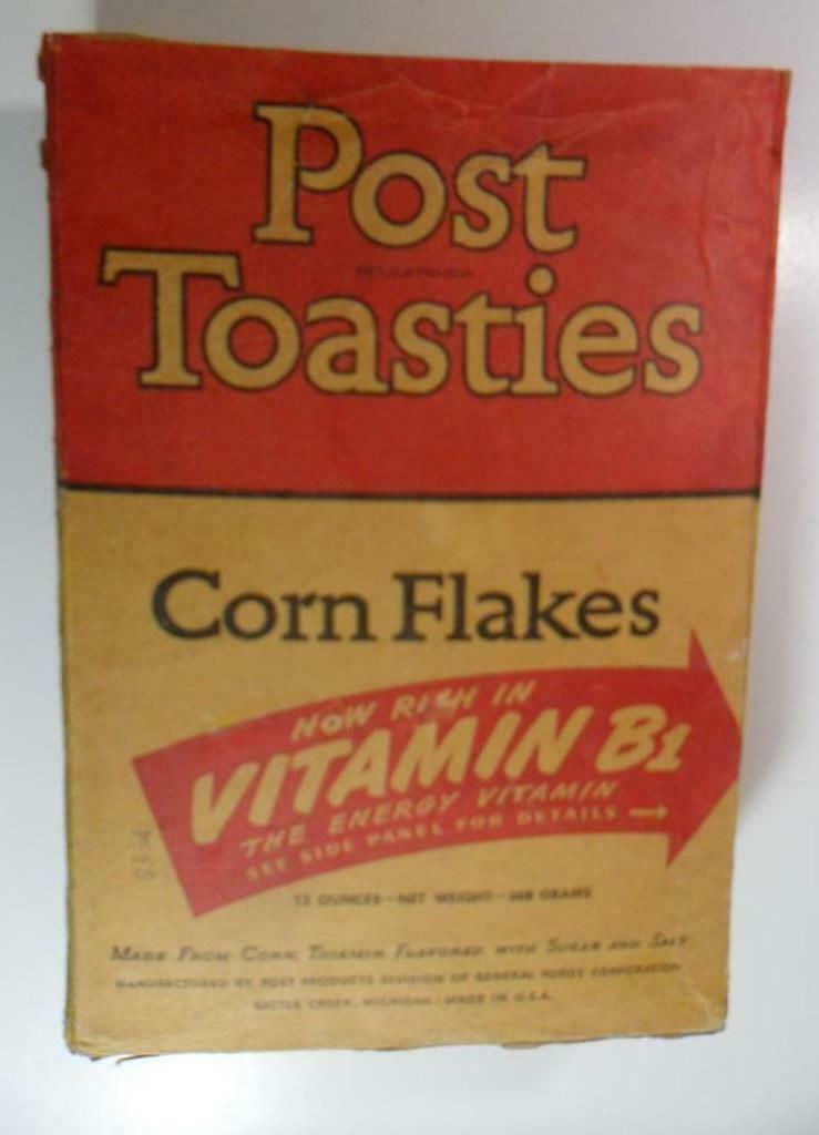 Post Toasties Corn Flakes  Cereal Box 1939 Walt Disney Pinocchio Near Complete
