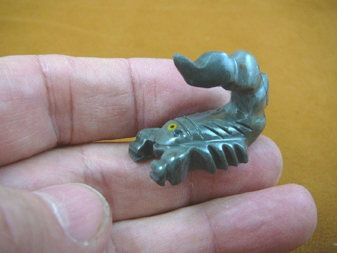 (y-sco-30) Little Gray Scorpion Stone Carving Soapstone Peru Love Baby Scorpions