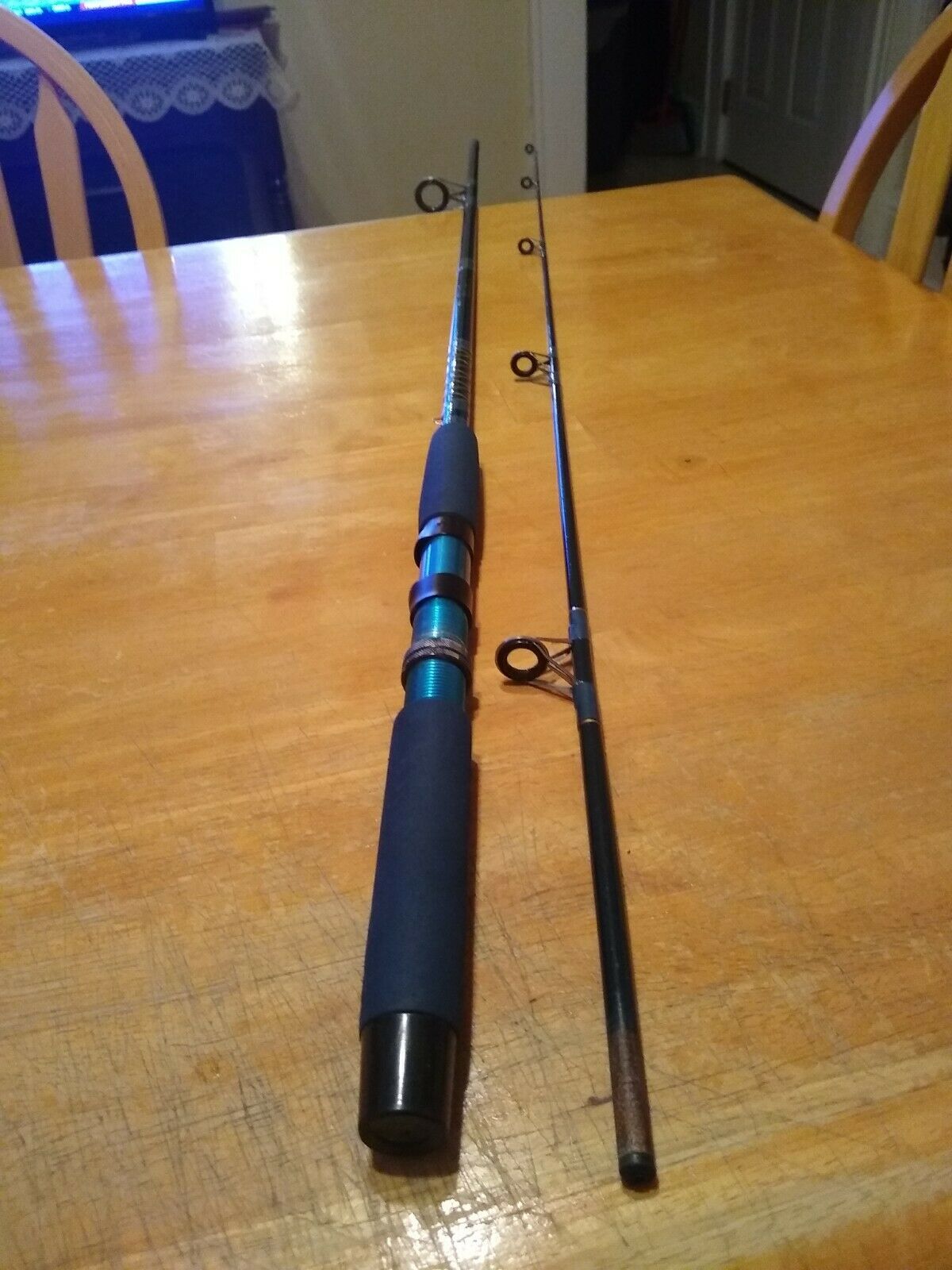 Vintage QTC Q-Stick SR-70 7' 2pc Nova Glass Spinning Fishing Rod Good Condition