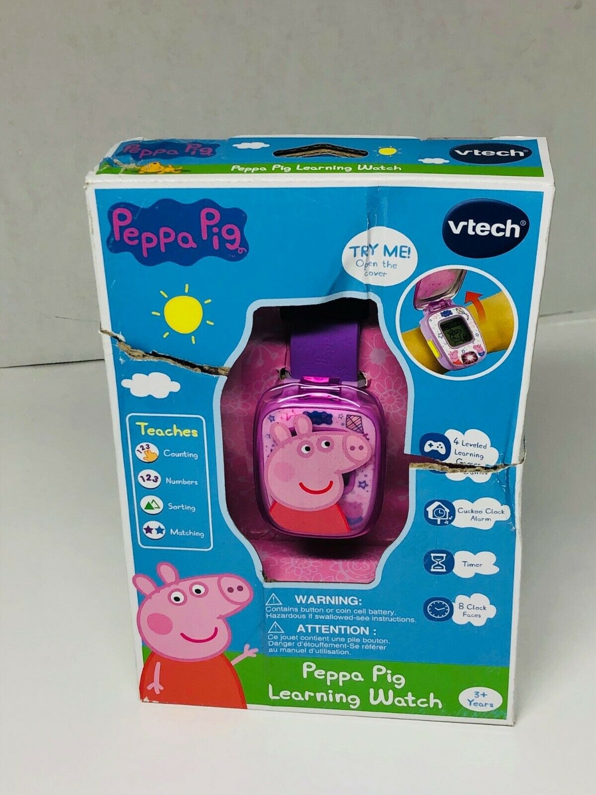 Vtech Peppa Pig 4 Learning Games Ages 3-6 Years Educational Gift Purple New!