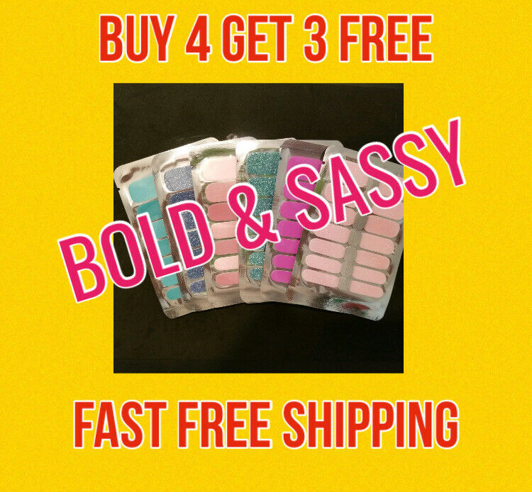 BOLD AND SASSY NAIL STRIPS - BUY 4 GET 3 FREE -   FREE SHIPPING WITHIN USA